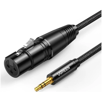 Kabelis Ugreen Jack 3.5mm - Xlr 2m Melns (ugr984bl
