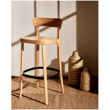 Sgabello Romane legno di faggio naturale impiallac