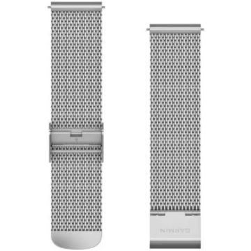Quick Release Bands (20 mm), Silver milanese Garmi