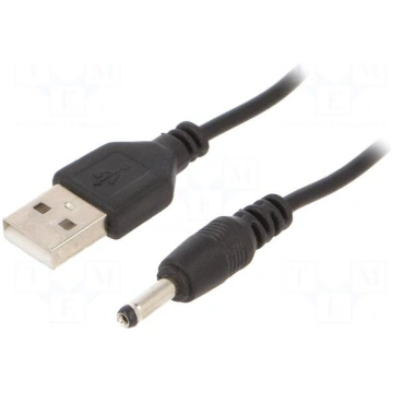 Cable | USB A plug,DC 3,5/1,00 plug | straight | b