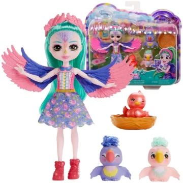 Enchantimals Filia Finch lelle un jauka papagaiļu 