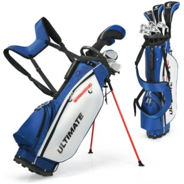 Golfklubu komplekts, 9 gabali iesācējiem ar trīspē
