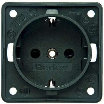 Berker Integro Schuko ligzda, antracīta matēta