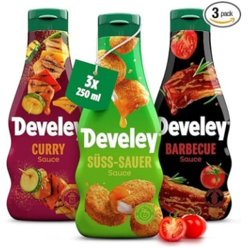 „Develey“ mērču komplekts — 3 x 250 ml spiedpudele