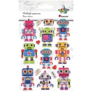 Titanum Reljefa uzlīmes 3D — Roboti, komplekts 14 