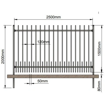 TB Fence žoga posms MODEL.2, L2500 x H1500, Karsti