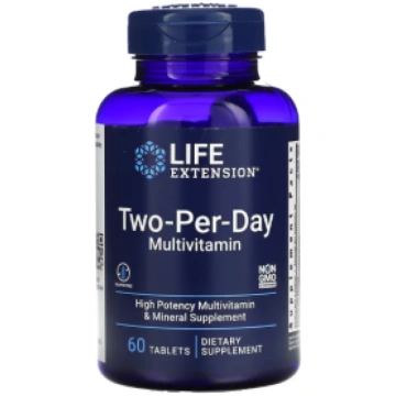 Two-Per-Day Multivitamin Life Extension 60 tab