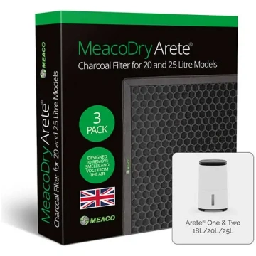 Oglekļa filtrs Meaco modelim 20L/25L ARETE (3 gab.