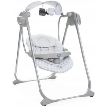 Mazuļu šūpuļkrēsls Chicco Polly Swing Up, pelēka k