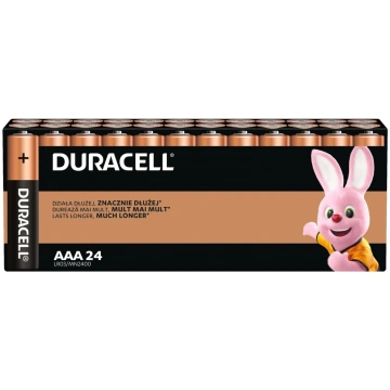 Duracell AAA/LR3 Basic Batteries Blister of 24 pie