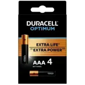 Duracell Optimum AAA baterijas 4 gab
