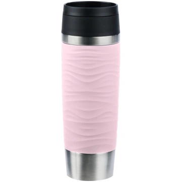 TRAVEL MUG Waves Grande Thermobecher (hellrosa/ede