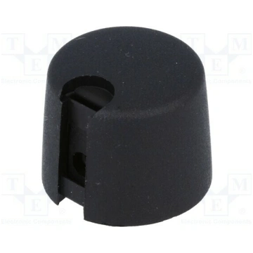 Knob; with pointer; plastic; Øshaft: 4mm; Ø20x16mm