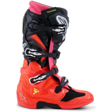 Alpinestars Boot Tech 7 Black/Red Fluo/Pink Fluo, 