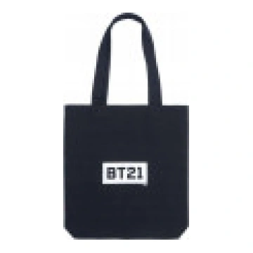 BT21 auduma iepirkumu maisiņš 28x40 cm (melns) [To