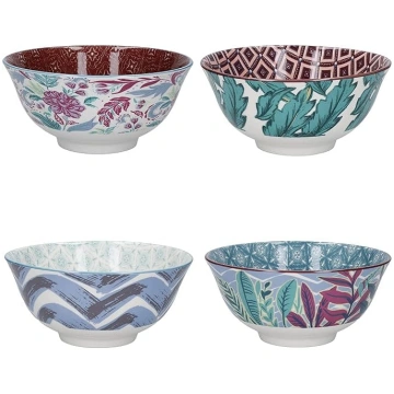 KitchenCraft 4 glazētu keramikas bļodu komplekts,