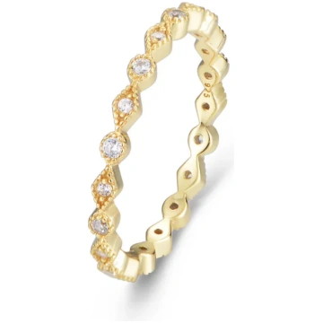 "LUMINOUS HARMONY" SILVER RING - Gold / 6