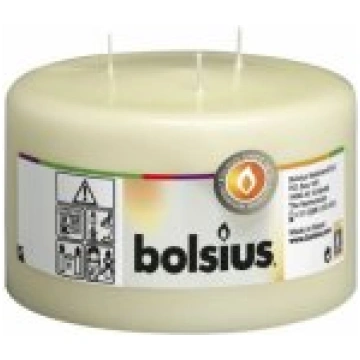 Bolsius Svece ar 3 degļiem Mamoth Ø100x150mm bēša 