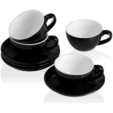 Sweejar Home Keramiskās kapučīno tasītes, 4 oz, Es