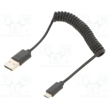 Cable; Cablexpert; coiled,USB 2.0; USB A plug,USB 