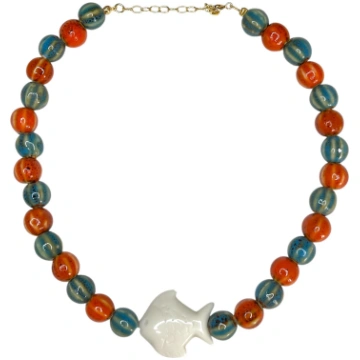 FLOUNDER NECKLACE BIANCO ester & co