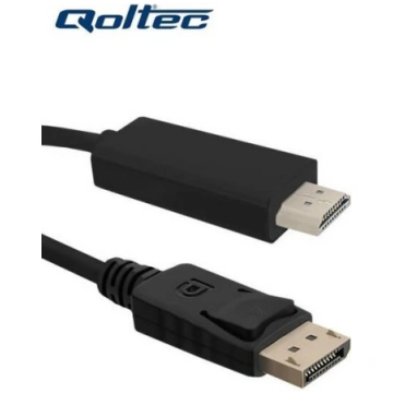 Qoltec 50440 HDMI Male 19M uz DisplayPort v1.1 Mal