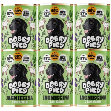 Dobry Pies Jagnięcina z bakłażanem 400g uniwersaln