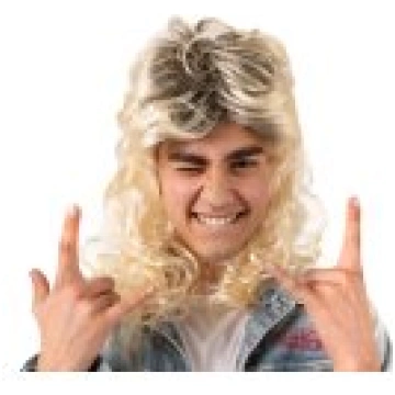 80s wig, long hair, blonde