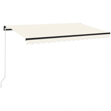 vidaXL izvelkama markīze, 400x350 cm, manuāla, krē