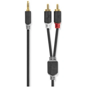 Kabelis Nedis AUX 3.5mm - 2x RCA 5m CABW22200AT50