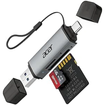 acer SD Card Reader, Dual USB 3.0 USB C Male Card 