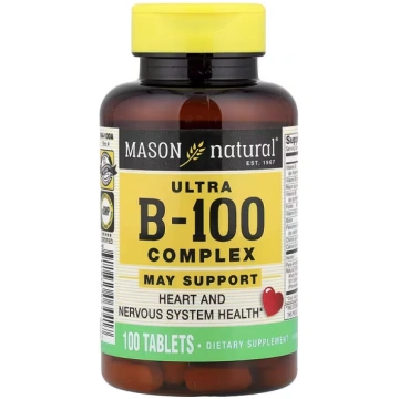 Mason Natural, Ultra B-100 Complex, 100 Tablets