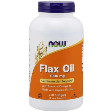 NOW FOODS Flaxseed Oil 1000 mg - linsēklu eļļa (25