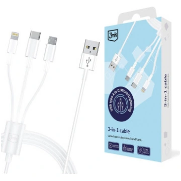 3mk Cable 3in1 USB-A - micro USB | Lightning | USB