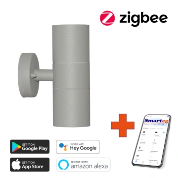 Sienas lampa 2x GU10 pelēka (Zigbee)