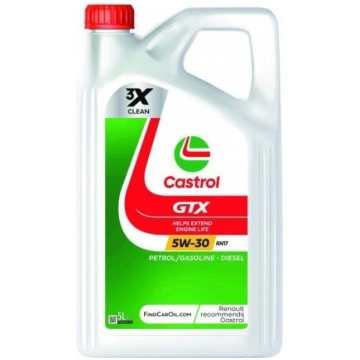 Motoreļļa CASTROL 5W30 GTX RN17 5L. 5w-30