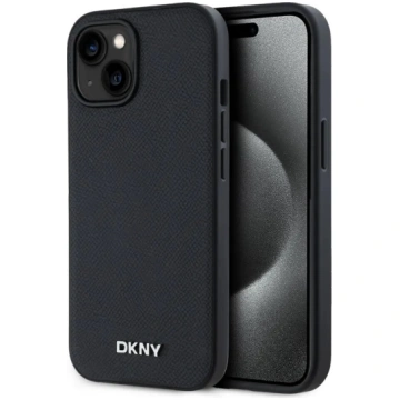 Telefona maciņš DKNY no PU ādas ar sudrabotu metāl
