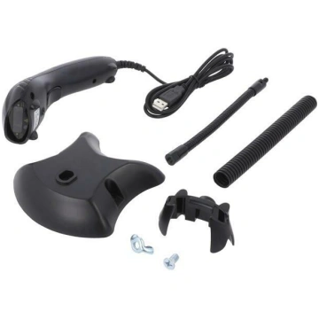 Barcode scanner; Interface: USB; with holder; 1D |