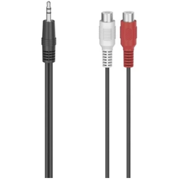 Adapter AV Hama Jack 3.5mm - RCA (Cinch) x2 czarny