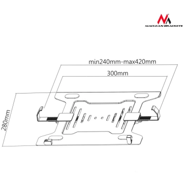 Maclean Laptop holder MC-764 - extension for sprin