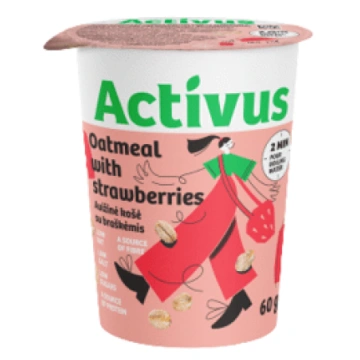 Auzu pārslu biezputra ACTIVUS zemeņu 60g
