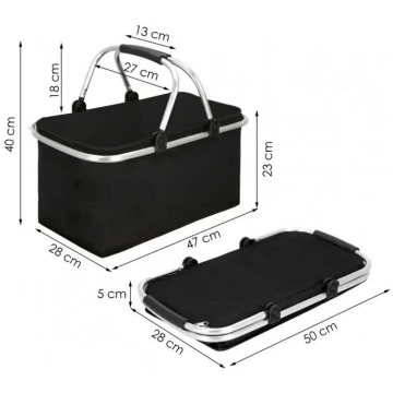 Heckermann piknika grozs 30L Black