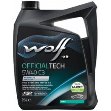 Wolf OFFICIALTECH 5W40 C3 5L SN/CF,C2,C3-16, LL-04