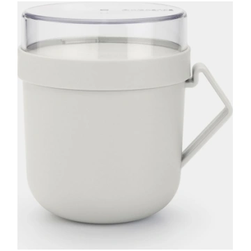 BRABANTIA Make Take zupas kārba 0.6L light grey 20