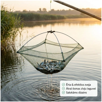 Zivju ķeramais siets - tīkls ( salokāms, 60cm)