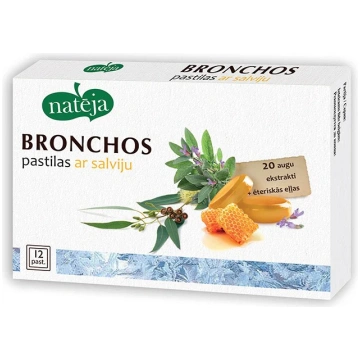 NATĒJA Bronchos pastilas ar salviju N12 NATEJA