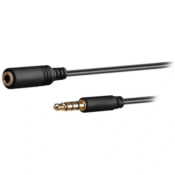 Cable; Jack 3.5mm 4pin socket,Jack 3,5mm 4pin plug