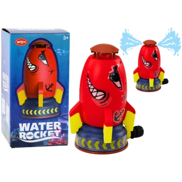 Water Rocket Sprinkler Launcher Red Shark Lean Toy