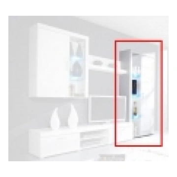 CAMA MEBLE SAMBA Vitrīna (balta + balta glancēta),