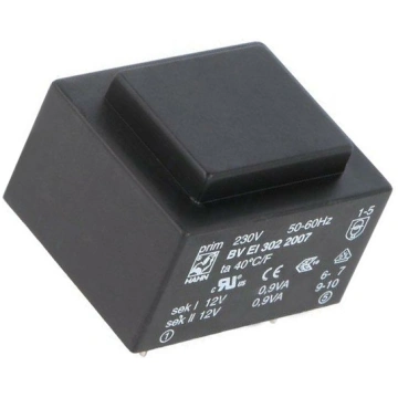 Transformer: encapsulated; 1.8VA; 230VAC; 12V; 12V